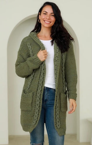 Kimmy Chunky Cable Knit Cardi